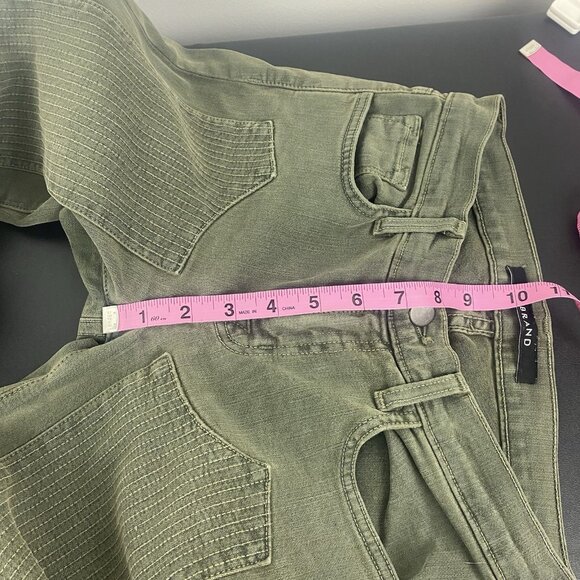 J Brand Women's Vin Mantis Moto Jeans Size 25 Olive Green - Picture 7 of 9